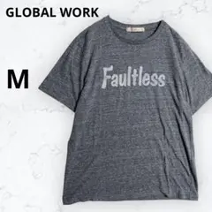 ＊グローバルワーク＊Tシャツ ロゴ プリント レディース グレー M 着回し