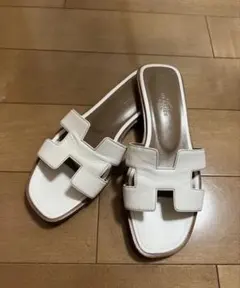 正規品 エルメス サンダル オラン ホワイト - メルカリ