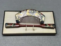 アンティーク　蒔絵細工　櫛と笄　かんざしセット　木製