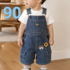 【90】oshkosh オーバーオール サロペット デニム ハーフパンツのサムネイル