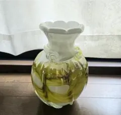 カメイ硝子　ヴィンテージ　フラワーベース　花瓶　昭和レトロのサムネイル