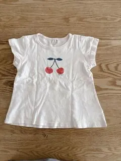 petit main さくらんぼ柄 Tシャツ 100cm