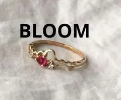 BLOOM　ルビー？　ゴールドコーティング　リング　SILVER　ハートのサムネイル