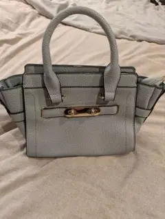 グレー ハンドバッグ ゴールド金具