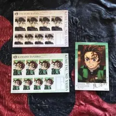 鬼滅の刃 竈門炭治郎 栗花落カナヲ 証明写真館 箔押しブロマイド