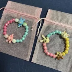 子供用ビーズブレスレット2個セット