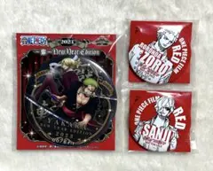 【値引き中】ONE PIECE 輩缶バッジ、FILM RED ゾロ サンジセット