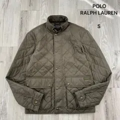 ポロラルフローレン キルティングジャケット S オリーブグリーン スタンドカラー