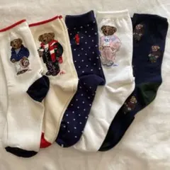 ポロラルフローレンのおしゃれなレディース用ソックス5足 新品21〜23cm