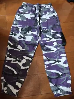 紫迷彩 カーゴパンツ