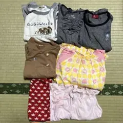 キッズ女の子　110cm まとめ売り9点セット　カットソー　下着