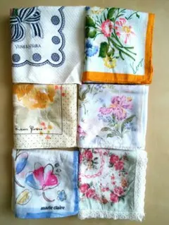 花柄ハンカチ　6枚セット