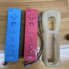 Wii モーションプラス ブルー ピンク 任天堂 リモコン 純正 動作品
