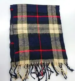 ●最終値下げ● 　チェック柄マフラー ネイビー ベージュ
