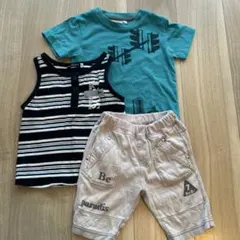 まとめ売り　BeBe等　キッズTシャツ・タンクトップ・ショートパンツセット