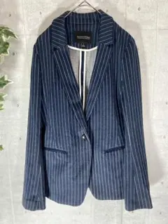 BANANA REPUBLIC ジャケット ネイビー ストライプ レディース