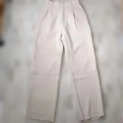 【未使用・タグ付き】トリアセアリークロスストレートパンツ ベージュ 34サイズ