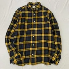 【エイチ&エム】ボタンシャツ フルボタン チェック柄 綿100% カジュアル M