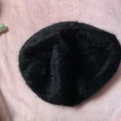 ハンチング　ベレー帽　ブラック