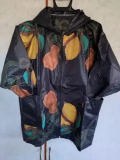 果物プリント フード付き農作業用ヤッケ