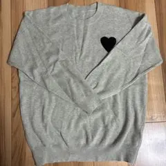 【新品／未使用】ハートニット　プルオーバー　グレー