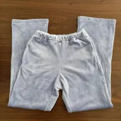 GUキッズ裏起毛コーデュロイ風パンツ　パープル　150