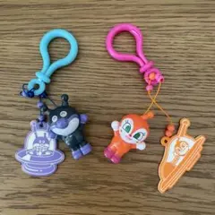 ばいきんまん ドキンちゃん ネームプレート付 キーホルダー