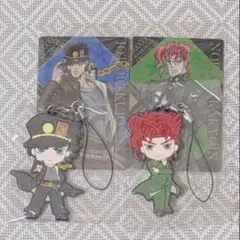ジョジョの奇妙な冒険　3部　空条承太郎　花京院典明　ラバーストラップ　カード