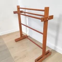 北欧ヴィンテージ】タオルラック チーク材 ミッドセンチュリー 無垢材