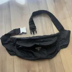 美品✨PRADA プラダ NERO 三角ロゴ ボディバッグ テスートナイロン 黒 PRADA（プラダ） 極 美品 三角ロゴ プレート 金具 テスート ナイロン
