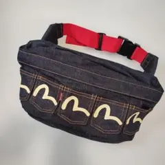 EVISU 5ポケットボディバッグ 刺繍カモメ 5連ポケット 5色カモメ