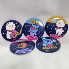 BTS bt21 グリッター缶バッジ　5点セット‼︎