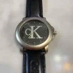 稼動品Calvin Klein 腕時計 ブラック文字盤　革ベルトのサムネイル