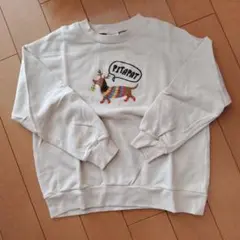 BREEZE クリスマス トレーナーアイボリー ダックス 140cm