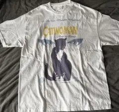 ⁠【希少両面プリント】キャットウーマン Tシャツ L ホワイト DC アメコミ