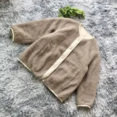 LOWRYS FARM【M】羊毛 ボア ブルゾン ジャケット ベージュ アウター