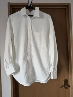 GU トップス　白　ホワイト オーバーサイズシャツ（長袖）（UVカット機能付き）