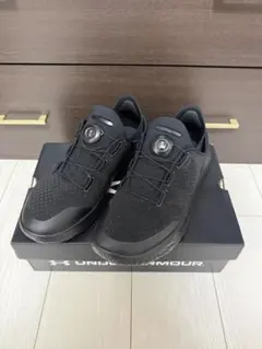新品未使用】UA フロー スリップスピード 28.5cm ブラック ダイヤル式 