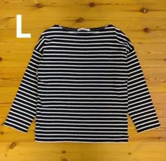 ikka Tシャツ 長袖 ボーダー L