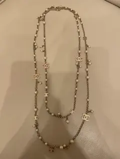 CHANEL 2連　パールロングネックレスのサムネイル