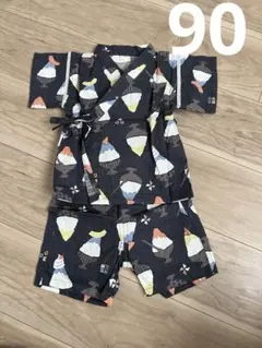 美品　après les cours アイスクリーム柄甚平　90cm