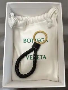 BOTTEGA VENETA キーホルダー ストラップ レザー ブラック - メルカリ