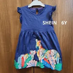 SHEIN 6Y コットン動物柄ワンピース