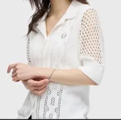 FREDPERRY Open-Knit Button Through Shirt - メルカリ