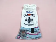 ペットパラダイス　DSSサイズ　胴回32㎝　CAMPING　ワンピース　ホワイト