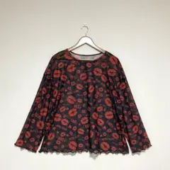 ４Ｌ ゆったり 大きいサイズ カジュアル シースルートップス