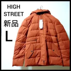 【新品】L★フード付きダウンジャケット★パデットジャケット★ハイストリート★男女