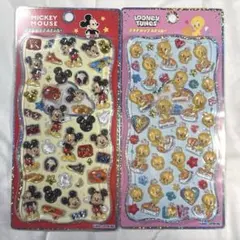 正規品　プチドロップステッカー　ミッキーマウス赤　トウィーティー