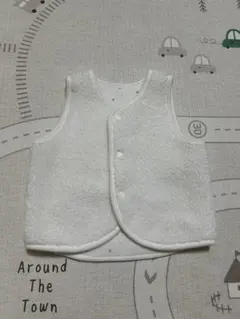 UNIQLO ユニクロ　ベビーベスト　ホワイト　リバーシブル　50 60