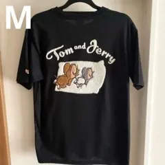 新品✨トムとジェリー　タフィー　半袖Tシャツ　サガラ刺繍　ブラック　Mのサムネイル
